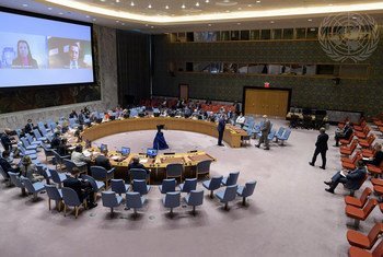 اجتماع مجلس الأمن حول التهديدات للسلم والأمن الدوليين من جراء الأعمال الإرهابية.