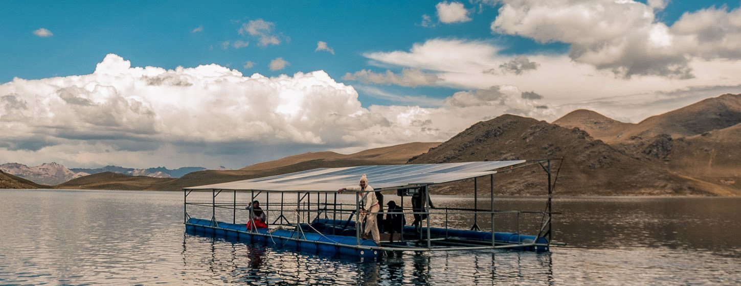 The Chullpia community in Peru has developed floating solar panels to provide electricity for irrigation projects.
