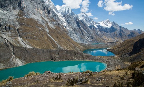 Cordilheira Huayhuash, no Peru. Os Andes contêm 99% das geleiras tropicais do mundo e 71% estão no Peru.