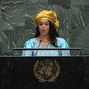 Suzi Carla Barbosa, Minister of Foreign Affairs of Guinea-Bissau, addresses the 74th session of the United Nations General Assembly’s General Debate. (28 September 2019)