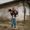 哥伦比亚农村的一名儿童