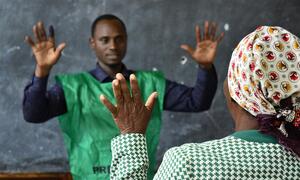 Local de votação nas eleições gerais em Moçambique. 