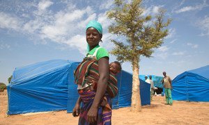 A mother and her baby at the IDP Pissila campsite in Burkina Faso.