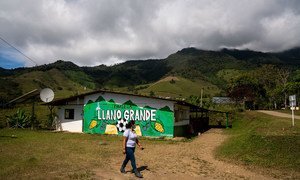 Imagen de Llano Grande, una aldea donde gracias a los Acuerdos de Paz de Colombia se facilita la reintegración de los excombatientes de las FARC-EP a la sociedad civil.