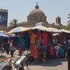 इराक की राजधानी बग़दाद में एक सार्वजनिक स्थल का नज़ारा