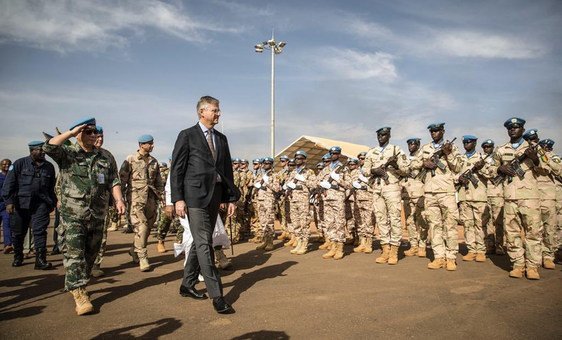Jean Pierre-Lacroix, chefe das Operações de Paz da Nações Unidas durante viagem oficial ao Mali. 