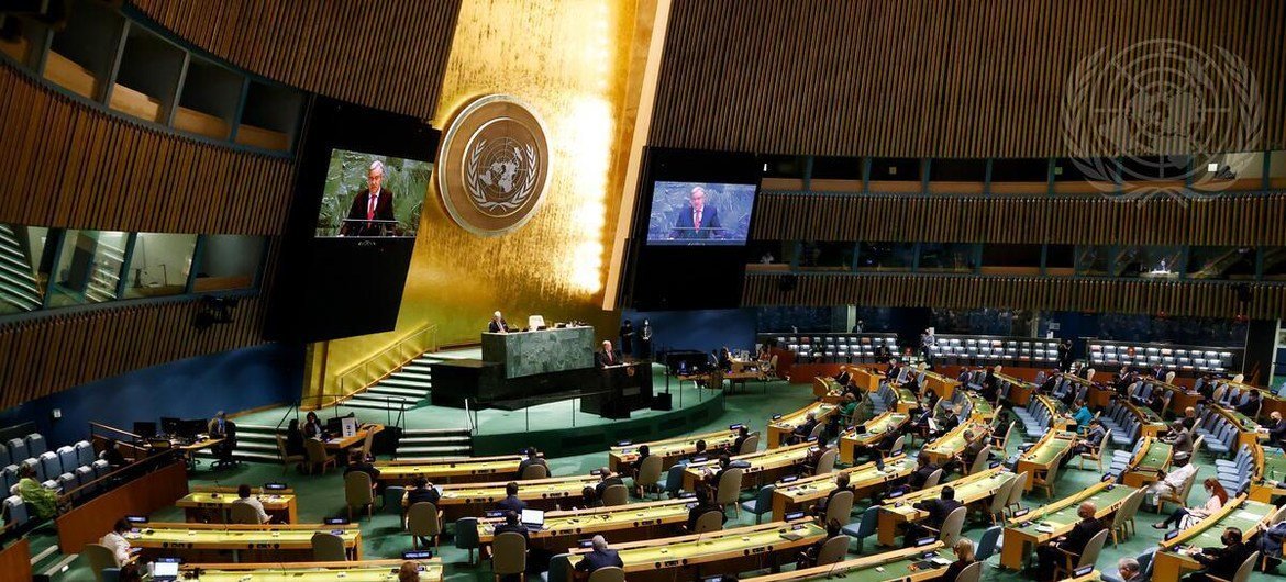 Зал Генеральной Ассамблеи ООН. 