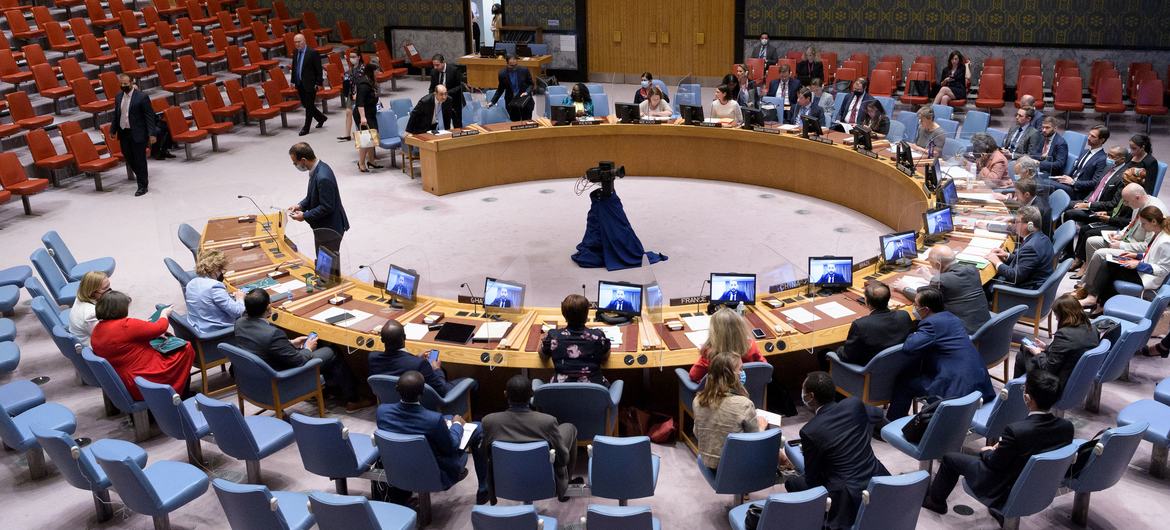 Une réunion du Conseil de sécurité des Nations Unies, à New York.