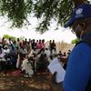 الاجتماع مع المستفيدين من المشروع وآليات القرار المجتمعية ولجان بناء السلام في الفادو، محلية عسلاية، شرق دارفور، السودان
