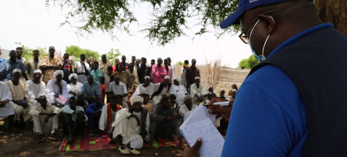 Meeting with project beneficiaries, Community-Based Resolution Mechanisms and Peacebuilding Committees in Al Fado, Assalaya Locality, East Darfur, Sudan...