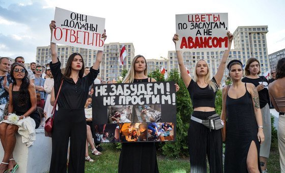 Manifestantes em Belarus. Violações aumentaram nos últimos cinco anos