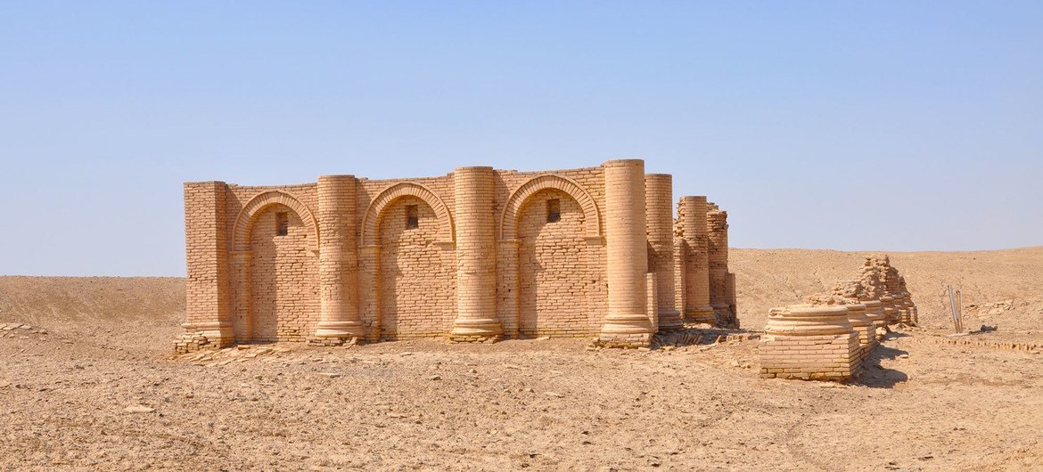 The Temple of Charyos in southern Iraq, built during the same Mesopotamian era when the Gilgamesh Dream Tablet was inscribed.