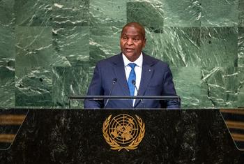 Le Président de la République centrafricaine, Faustin Archange Touadéra, au débat général de l'Assemblée générale des Nations Unies.