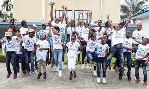 Children in Congo Brazzaville gather to celebrate and demand their basic human rights.