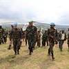 Recentemente, o oficial fez a primeira viagem ao campo na área de Beni, na província do Kivu do Norte. 