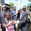 L'Envoyé spécial du Secrétaire général pour la région des Grands Lacs, M. Huang Xia, en visite en RDC en 2019.