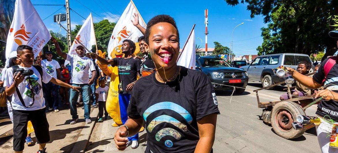 La jeune activiste climatique Marie Christina Kolo de Madagascar.