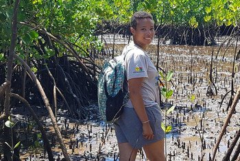 La jeune activiste climatique Marie Christina Kolo de Madagascar.
