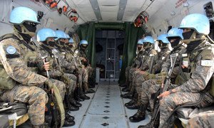 Contigente guatemalteco desplegado en la Misión de Estabilización de las Naciones Unidas en la República Democrática del Congo.