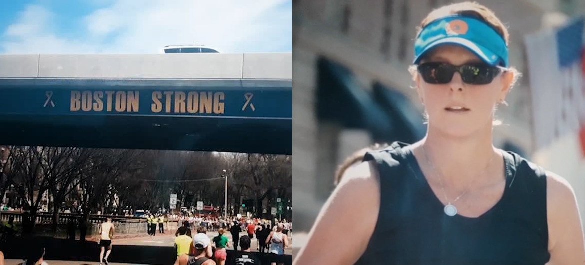 Amy, une survivante de l'attaque contre le marathon de Boston en 2013.