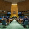 联合国秘书长古特雷斯在第76届联大一般性辩论中发表致辞。