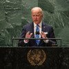 Президент США Джозеф Байден выступает в ходе общеполитической дискуссии 76-й сессии Генассамблеи ООН. 