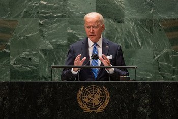 Presidente dos Estados Unidos, Joe Biden, fez seu primeiro discurso na Assembleia Geral das Nações Unidas 