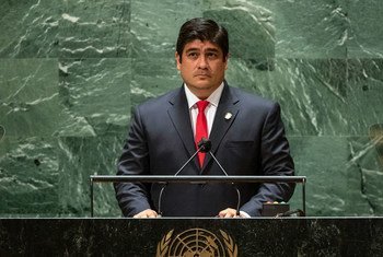 Carlos Alvarado Quesada, presidente de Costa Rica, en la Asamblea General de la ONU.