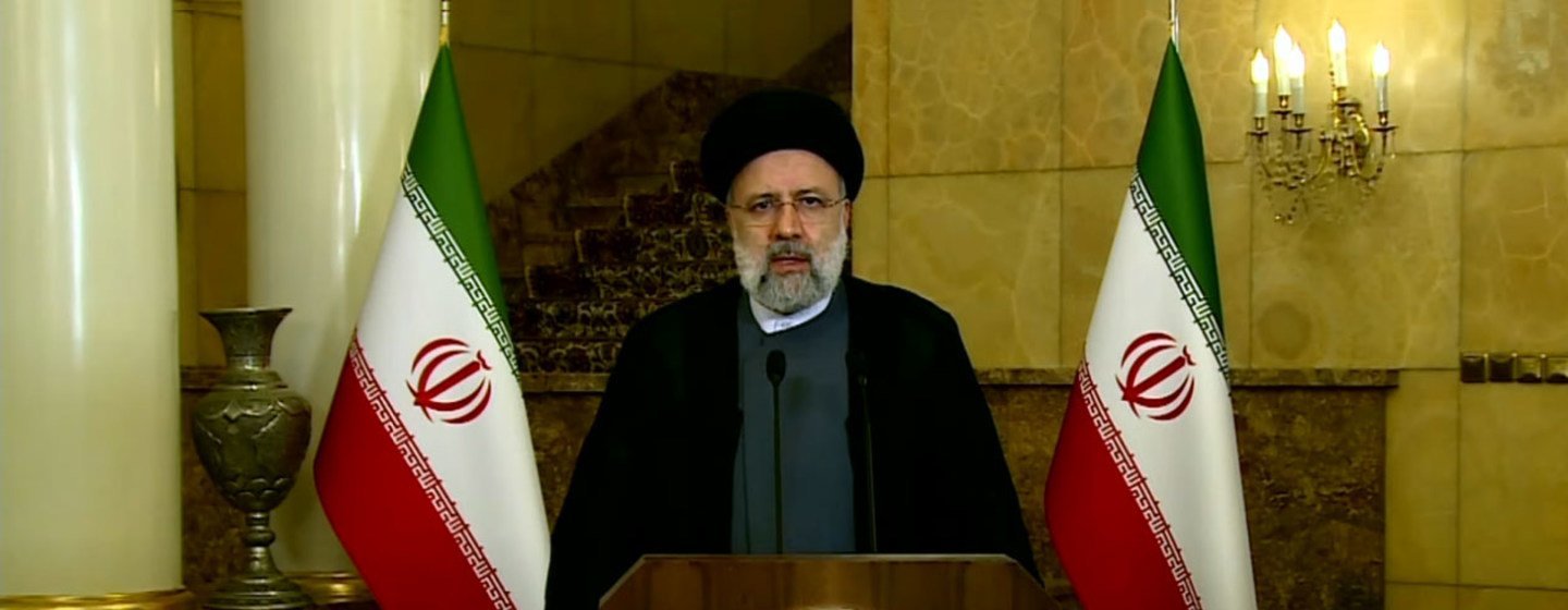 President Seyyed Ebrahim Raisi of Iran addresses the general debate of the UN General Assembly’s 76th session...