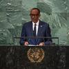 Rais Paul Kagame wa Rwanda akihuutbia mkutano wa 77 wa Baraza Kuu la Umoja wa Mataifa 21 Septemba 2022
