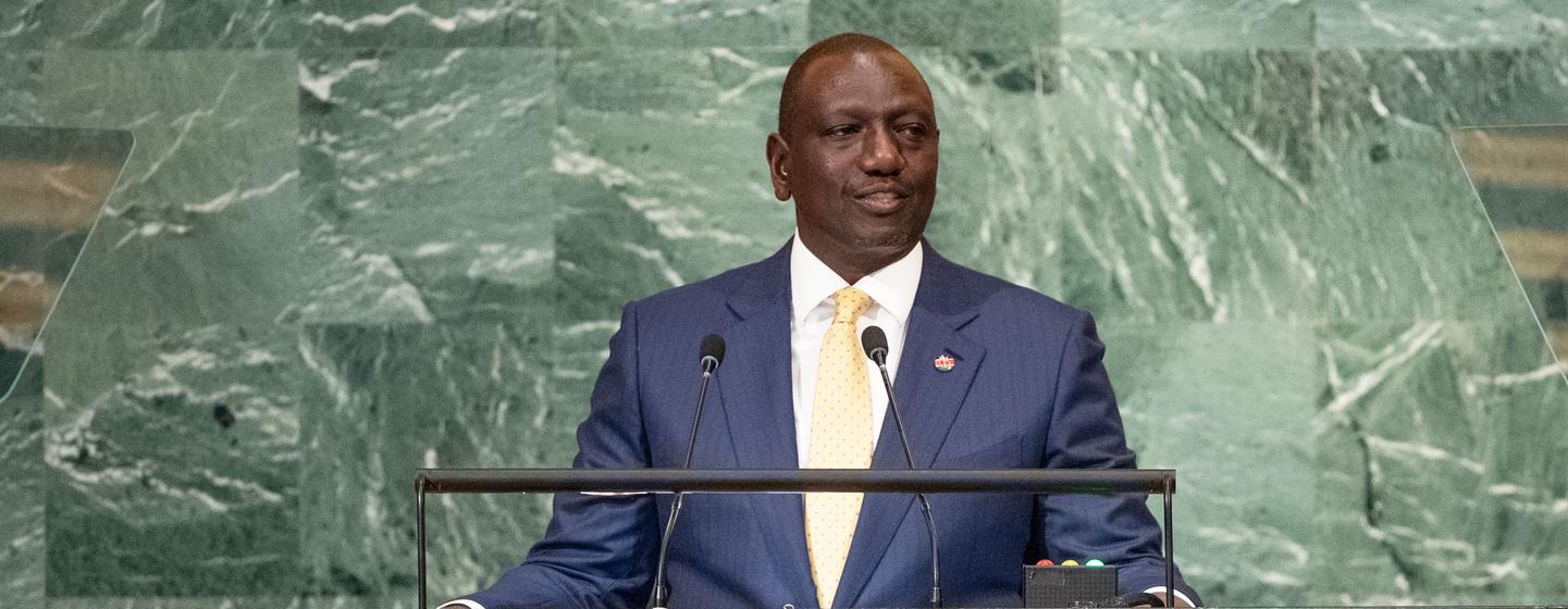 William Samoei Ruto, President and Commander-in-Chief of the Defence Forces of Kenya, addresses the general debate of the General Assembly’s seventy-seventh session.