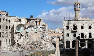 Old city center destroyed by bombs and fightings, Benghazi, Libya, November 29, 2017
