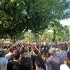 Manifestantes en las calles de Santiago de Chile