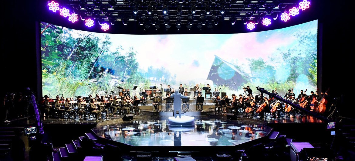 The UN Day concert, held at UN headquarters in New York, on 21 October 2021.