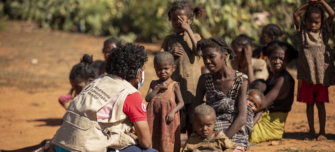 世界粮食计划署正在马达加斯加南部进行营养不良筛查。