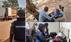 In Burkina Faso, frontline officers carried out checks at suspected smuggling hotspots. 