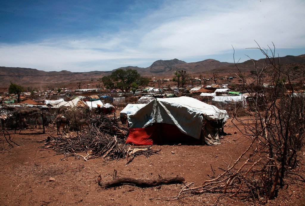 Un camp de personnes déplacées à Sortoni, au Darfour, au Soudan