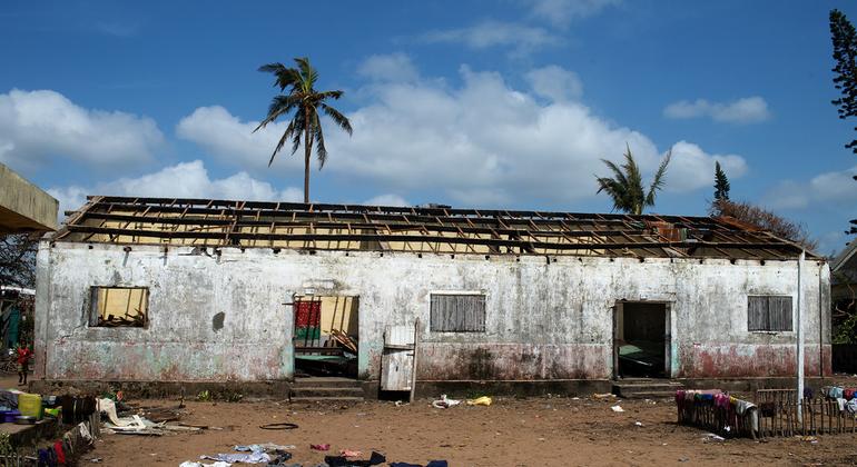 Une école primaire publique endommagée par le cyclone Batsirai. Mananjary, Madagascar, le 9 février 2022.