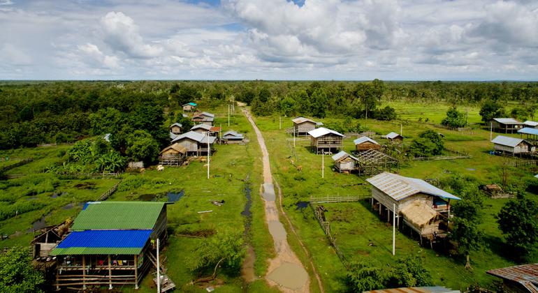 Village de la province de Savannakhet, République démocratique populaire lao.