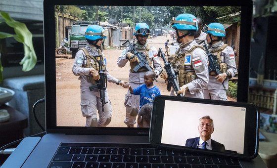 Jean-Pierre Lacroix, Under-Secretary-General for Peace Operations, briefs a Security Council  meeting on the UN peacekeeping operation in the Central African Republic, (MINUSCA).