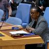 Valentine Rugwabiza, Special Representative of the Secretary-General and Head of the UN Multidimensional Integrated Stabilization Mission in the Central African Republic, briefs the Security Council meeting on the situation in the country.