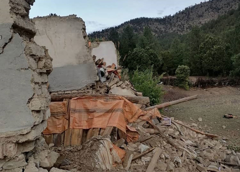 Des dégâts dans le district de Spera, dans la province afghane de Khost, après qu'un séisme a frappé cette région le 22 juin 2022.
