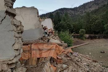 أضرار في سبيرا بإقليم خوست بعد زلزال مدمر ضرب شرق أفغانستان في وقت مبكر من صباح يوم 22 يونيو / حزيران 2022.