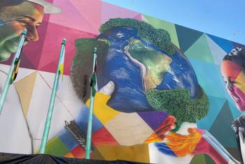 Mural do brasileiro Kobra é inaugurado na sede da ONU