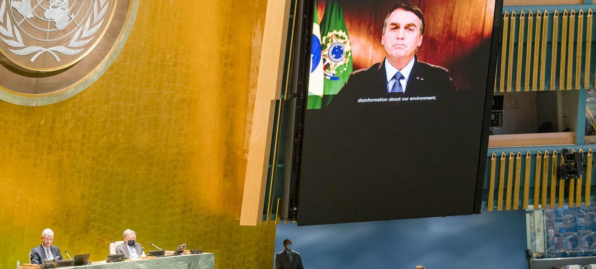 O presidente do Brasil, Jair Messias Bolsonaro, abriu o debate na Assembleia Geral da ONU. 