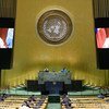 菲律宾总统杜特尔特在联合国大会第75届会议上发表视频讲话。
