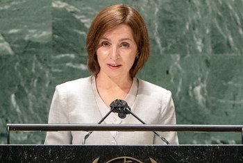 Президент Молдовы Майя Санду на заседании 76-й сессии ГА ООН