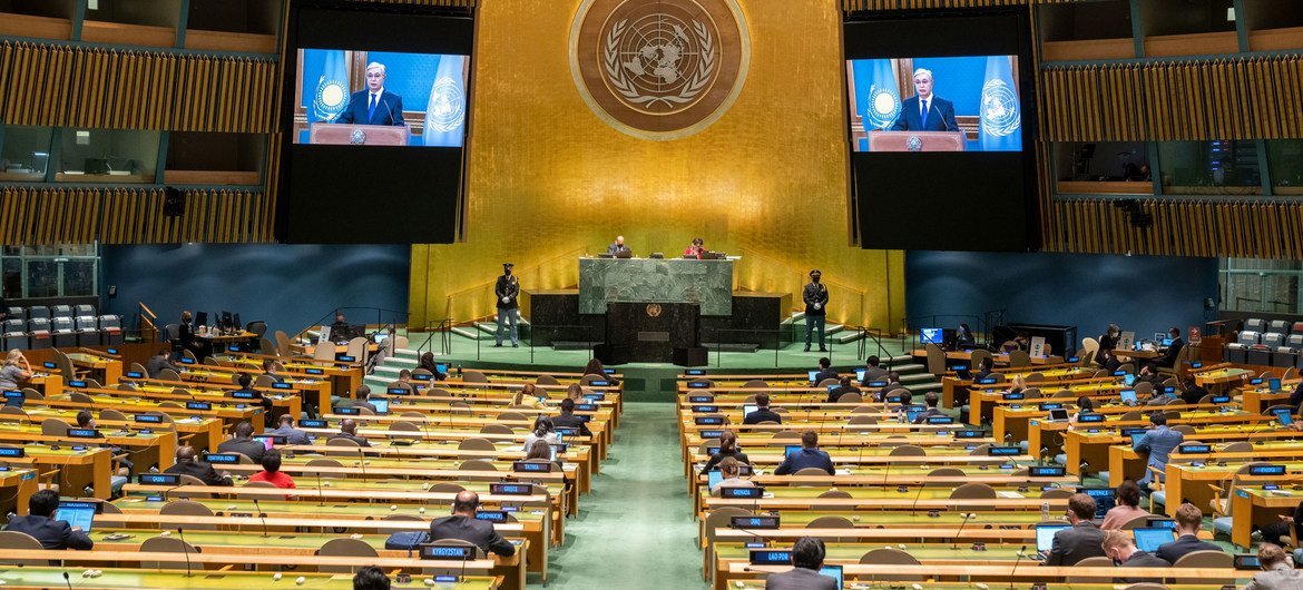 Президент Казахстана Касым-Жомарт Токаев выступил на 76-й сессии Генеральной Ассамблеи ООН. 