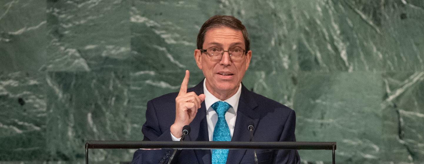 Foreign Minister Bruno Eduardo Rodríguez Parrilla of Cuba addresses the general debate of the General Assembly’s seventy-seventh session.