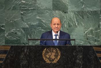 Rashad Mohammed Al-Alimi, President of the Presidential Leadership Council of Yemen, addresses the general debate of the General Assembly’s seventy-seventh session.